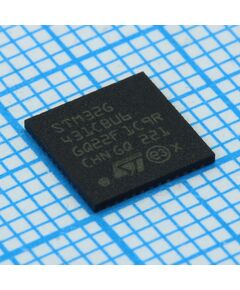 STM32G431CBU6, микроконтроллер 32-бит ядро arm cortex m4 risc 128кб флэш-память 3.3в 48-pin ufqfpn ep лоток