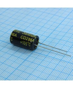TS13D61H221MSB0B0R, конденсатор алюминиевый электролитический радиальный низкий импенданс 220мкф 50в ±20% 10*16 p:5мм 0.066ом 1020ма 2000ч 105°c