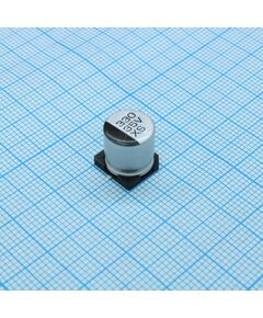 TS13C01V331MKT000R, конденсатор алюминиевый электролитический smd 330мкф 35в ±20% (10 x 10.5мм) 300ма 2000час 85°с лента на катушке