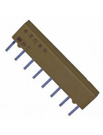 4608X-101-102LF, резисторная сборка 7 резисторов 1ком с одним общим выводом