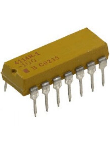 4114R-1-101, резисторная сборка 7 резисторов 100ом