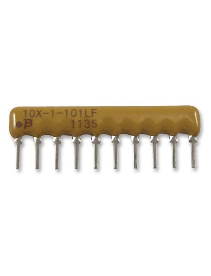 4610X-101-222LF, резисторная сборка 9 резисторов 2.2ком ±2% 1.25w ±100ppm/°c, один общий вывод