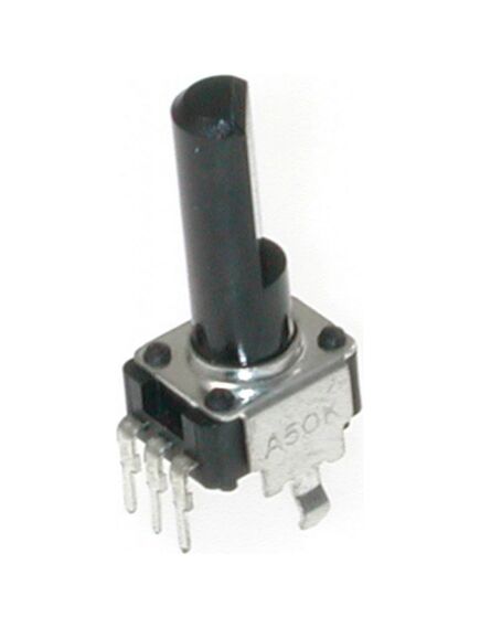 PTV09A-4225F-B203, перем. резистор 20k, 1/20w, лин. хар-ка, пластмассовый вал со шлицом 25мм, ф6мм, горизонт. выводы