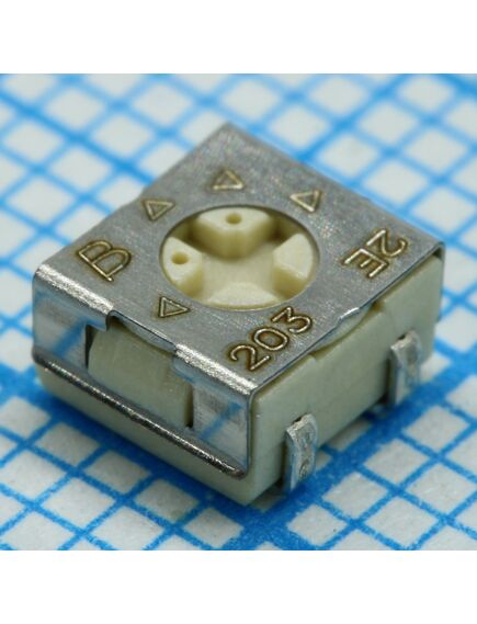 3314J-2-203E, потенциометр однооборотный керметный 20ком ±20% 0.25вт smd