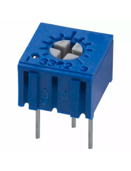 TSR-3362P-103R, потенциометр однооборотный керметный 10ком 0.5вт ±10% (6.6 x 6.99 x 4.7мм)