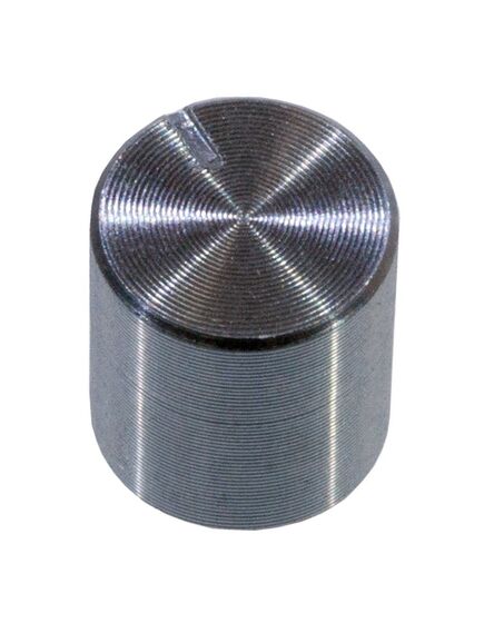Ручка 10x10BL серебр. насечка, d=6mm, ручка управления, на вал 6 мм, с насечкой, серебристая d=10мм, h=10мм, изображение 2