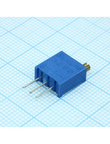 TSR-3296W-101R, потенциометр многооборотный керметный 100ом 0.5вт ±10% 30 ±2 оборотов, (9.5 x 5 x 11.5мм), изображение 2