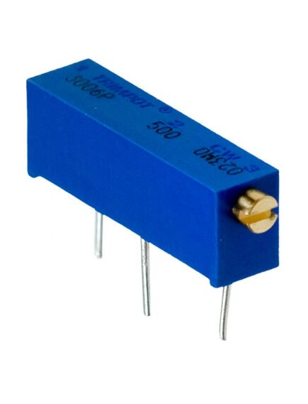3006P-1-500LF, потенциометр многооборотный керметный 50ом 0.75вт pc pin