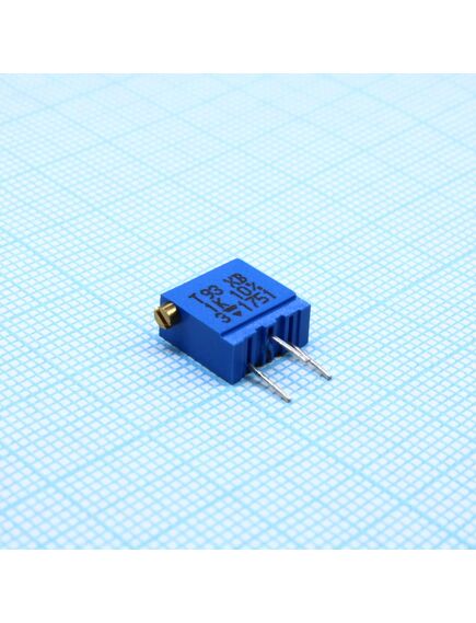T93XB102KT20, потенциометр многооборотный керметный 1ком 0.5вт ±10% 2.2мм (9.8 x 5 x 9.7мм) pin