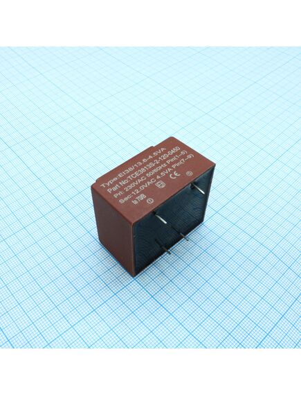 TCE3813S-2-120-0450, трансформатор питания 4.5ва 230в 12в/375ма ta 70°c/b (ei 38/13.6) 28мм, изображение 2