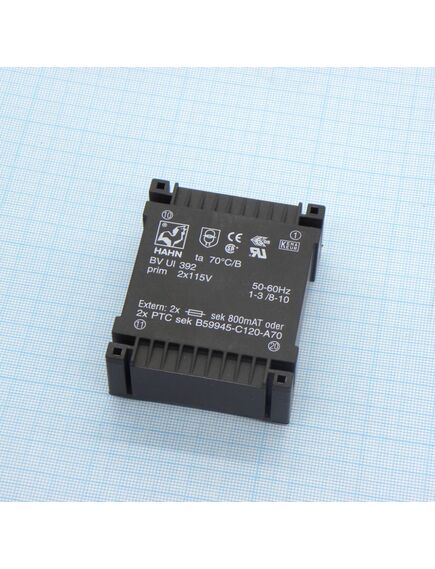 BV UI 392 0092, трансформатор питания 10ва 2*115в, 2*6в, 2*833ма, ta 70 c/b