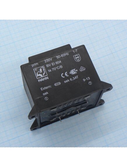BV EI 604 1085, трансформатор питания 35ва 230в 2x7.5в 2x2334ма 70/b (31)