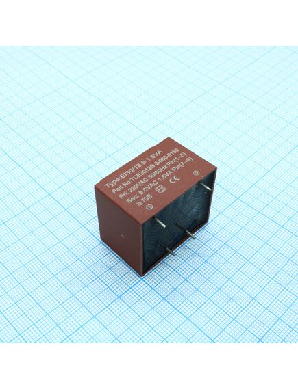 TCE3012S-2-060-0150, трансформатор питания 1.5ва 230в 6в/250ма ta 70°c/b (ei 30/12.5) 24.5мм, изображение 2