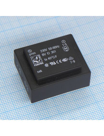 BV EI 301 2967, трансформатор питания 0.5ва 230в 18в/28ма ta 70 c/f (ei 30/5,5)15.2мм