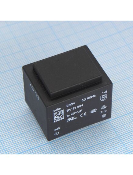 BV EI 304 2042, трансформатор питания 2.6ва 230в 12в/217ма ta 40 c/f (ei 30/15.5)27.0мм