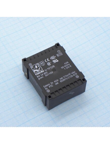 BV UI 302 0165, трансформатор питания 4ва 2*115в, 2x15в , 2x133ма 70/b (43)
