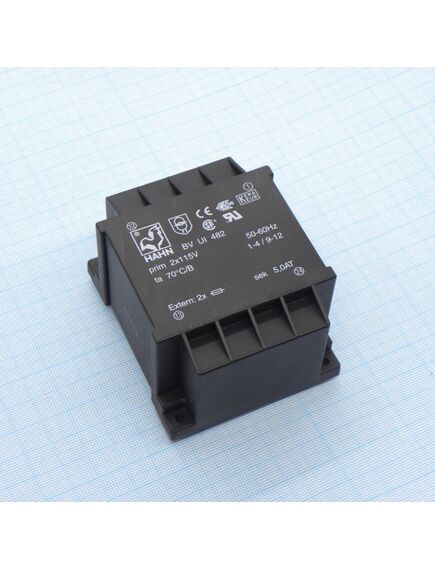 BV UI 482 0008, трансформатор питания 60ва 2*115в, 2*9в, 2*3333ма 70/b (47)