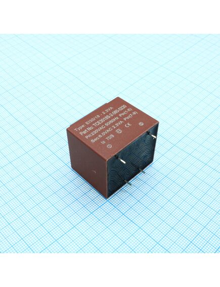 TCE3018S-2-060-0230, трансформатор питания 2.3ва 230в 6в/384ма ta 70°c/b (ei 30/18) 29.5мм, изображение 2