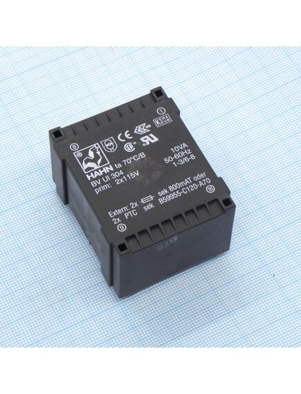 BV UI 304 0154, трансформатор питания 10ва 2*115в, 2x12в, 2x416ма 70/b (43)