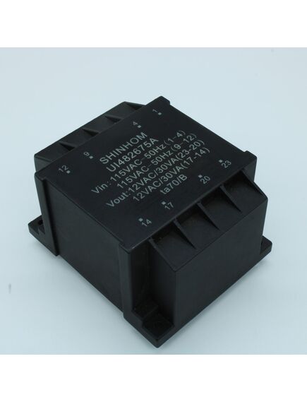 UI482675A (SXM-120G), трансформатор питания 60ва 2*115в, 2x12в , 2x2500ма ta70°/b 48мм