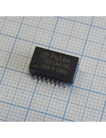 HX1341NLT, трансформатор телекоммуникационный 1ct:1ct/1ct:1ct 1.5ом первичная обмотка 1.5ом вторичная обмотка 16term. gull wing smd