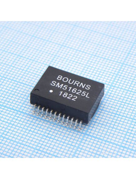 SM51625EL, телекоммуникационный трансформатор 10/100/1000 base-t +poe+, 1ct:1ct, 1.4ohm dcr, smd