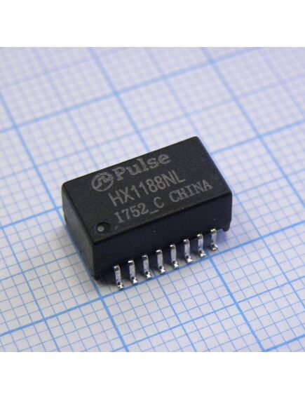 HX1188NL, телекоммуникационный трансформатор, 1ct:1ct/1ct:1ct 1.5ohm prim. dcr 1.5ohm sec. dcr 16term. gull wing smd