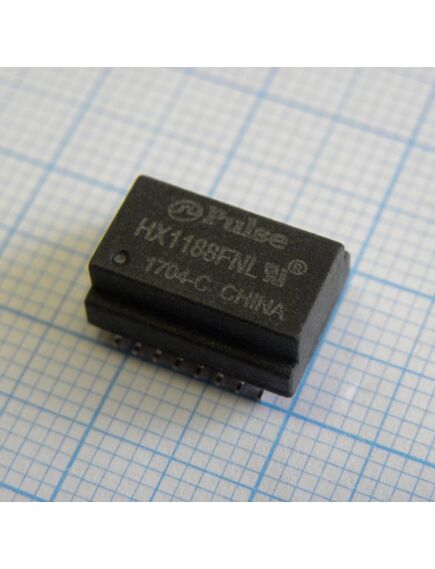 HX1188FNLT, телекоммуникационный трансформатор 10/100basetx 1:1/1:1 16term. gull wing smd