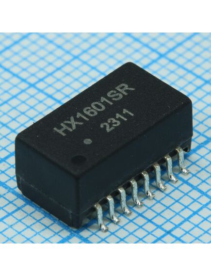 HX1601SR, телекоммуникационный трансформатор, 10/100base-tx 1ct:1ct, 16 выводов, 12.7x6.9x6.2mm -40°...+85°c