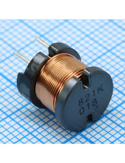 RCH110NP-821K, силовая индуктивность 820uh ±10% 0.59a 1.3om радиальная без магнитного экрана