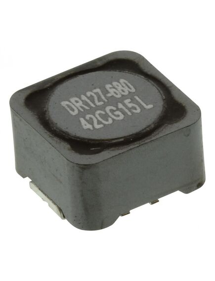 DR127-680-R, дроссель smd, экранированный, 68 мкгн ±20%, 2.44 а, 105 мом, 12.5 x 12.5 x 8мм