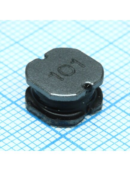 SRN1060-101M, катушка индуктивности силовая проволочная полуэкранированная 100мкгн ±20% 100кгц 13q-фактор феррит 1.7a 210мом по постоянному току лента на катушке, изображение 2