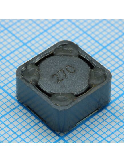 SRR1260-270M, индуктивность smd силовая экранированная проволочная 27мкгн ±20% 1кгц 26q-фактор феррит 3.6a 45мом по постоянному току лента на катушке