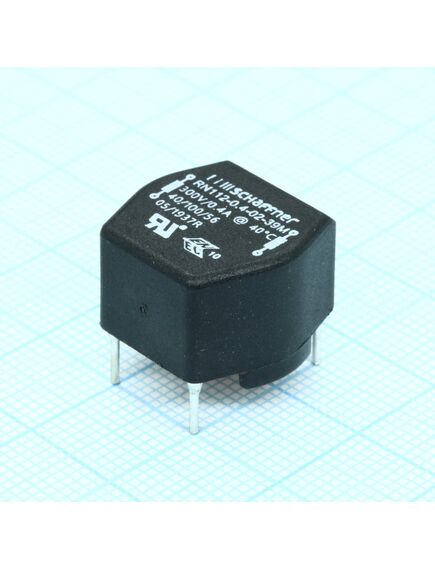RN112-0.4-02-39M, синфазный дроссель 0.4a 2х39mh 1500mohm horizontal choke, изображение 2
