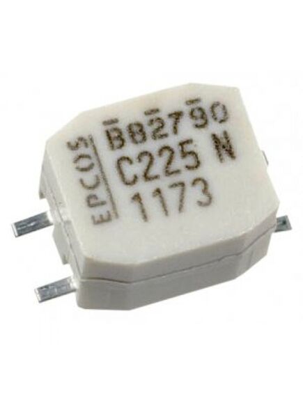 B82790C0225N265, дроссель на тороидальном ферритовом сердечнике с бифилярной обмоткой для подавления асимметричной интерференции 2x2.2mh 10khz 400ma 400mohm, smd исполнения, автомобильная серия, лента в катушке