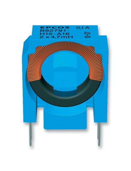 B82791H0015A016, синфазный дроссель двухобмоточный 4700мкгн 10кгц 0.1a 0.85ом монтаж в отверстие лоток