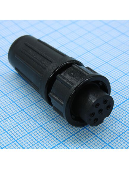 PY07-6T, кабельная розетка, 6 контактов