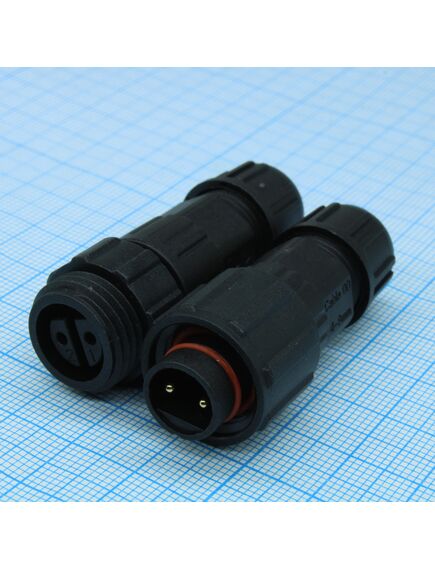 SZC-188A-2P IP68 (250V 10A), разъём герметичный szc-188a-2p (ip68), 2 контакта
