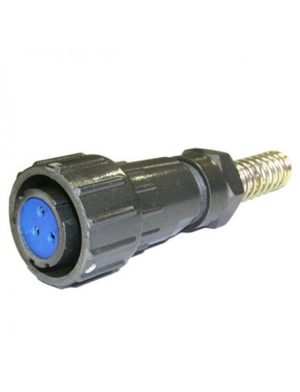 FQ18-3PIN TK-8, кабельная розетка, 3 контакта, пружиный хвостовик под кабель 8мм