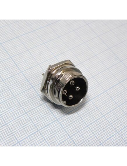 Разъем PH-4MP вилка на блок, разъем металлический, четыре контакта, 125v 7a, ip55(пыле- и брызгозащищенный)