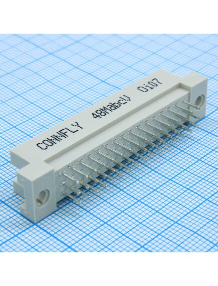 DS1119-48M0V13, разъем (вилка) din 41612 тип c 48pin (3х16), шаг 2.54мм трехрядный прямой (ряд аbc)