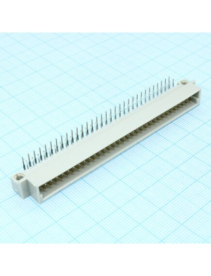 DS1118-64M0R23, разъем (вилка) din 41612 тип b 64pin (2х32), шаг 2.54мм двухрядный угловой (ряд аb)