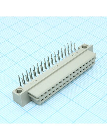 DS1118-32F0R23, разъем (розетка) din 41612 тип b 32pin (2х16), шаг 2.54мм двухрядный угловой (ряд аb)