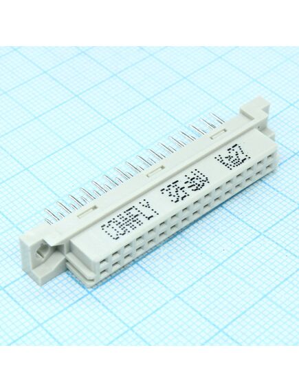 DS1118-32F0V23, разъем (розетка) din 41612 тип b 32pin (2х16), шаг 2.54мм двухрядный прямой (ряд аb)