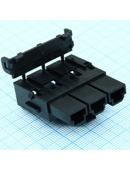 428160312, кожух разъема rcp 3 контакта шаг 10мм зажим кабеля серия minifit пакет