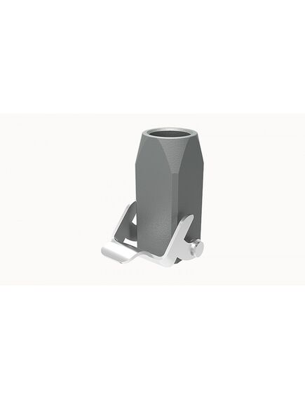 D3A-CCT-1L-M20, крышка разъема, size d3a, без уплотнителя, с защелкой, 1 отверстие с резьбой для кабельных вводов m20x1,5, металл