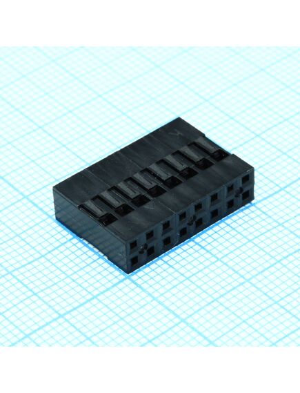 BLD-2x08, bld корпус двухрядного разъема 16 pin (2х8) на кабель, шаг 2.54мм, требуются контакты t-ds1071-sc600
