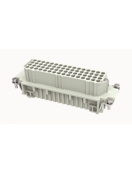 DD-064-FC, вилочная контактная вставка, обжимная фиксация, 64 полюса + ре, size 24b, 250 v, 10 a, сечение обслуживаемых проводников 0.14-2.5 мм. кв., серия ddd