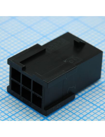 430200601, кожух разъема вилка 6 контакт(ов) 3мм обжим кабеля micro-fit 3.0ї пакет