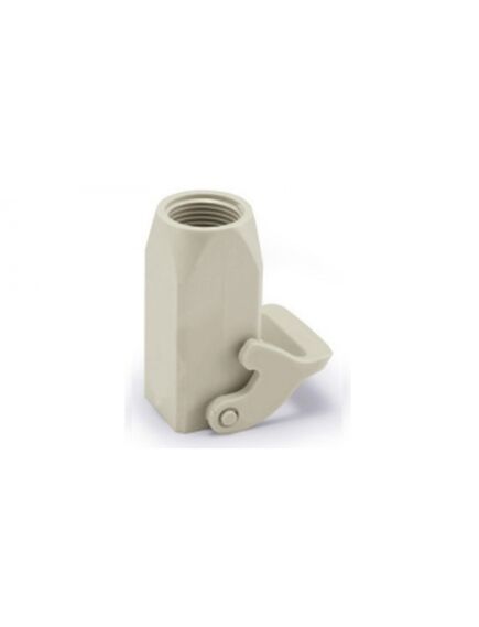 D3A.P-CCT-1L-M20, крышка разъема, size d3a, без уплотнителя, с защелкой, 1 отверстие с резьбой для кабельных вводов m20x1,5, пластик